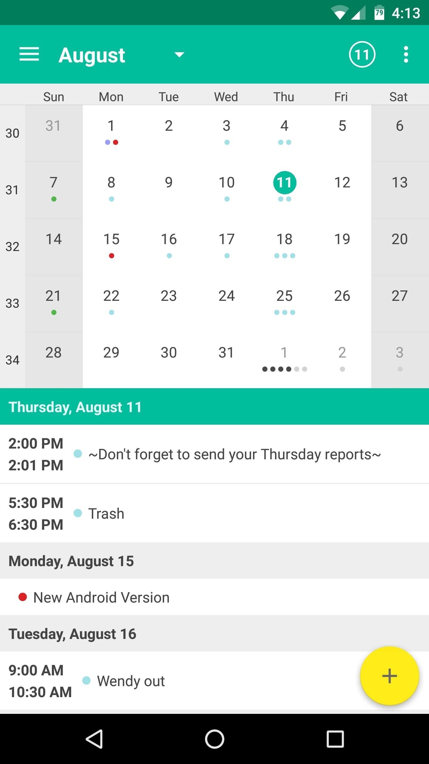 Best Android Calendar Qualads