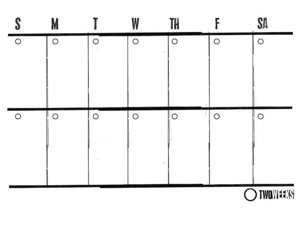 Two Week Printable Calendar Qualads