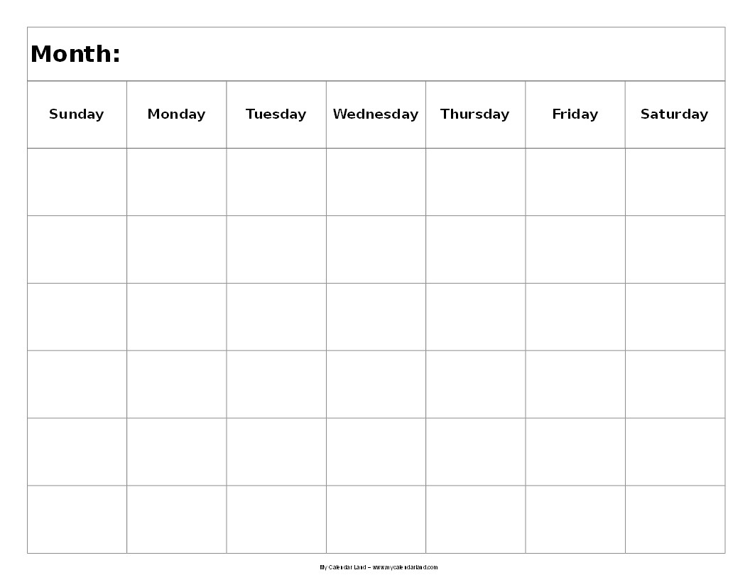 6 Week Printable Calendar Qualads