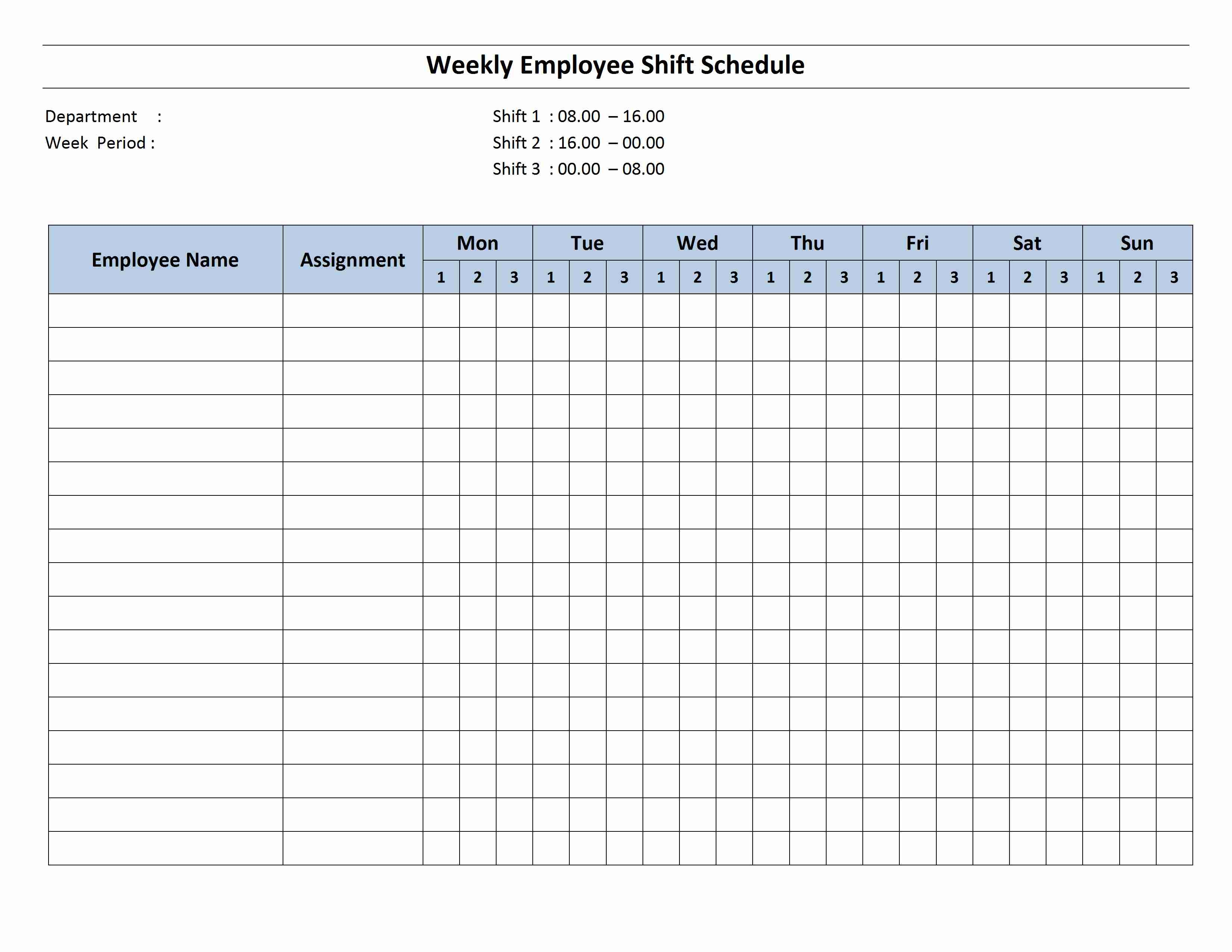 8 Hour Shift Schedule Templates Qualads