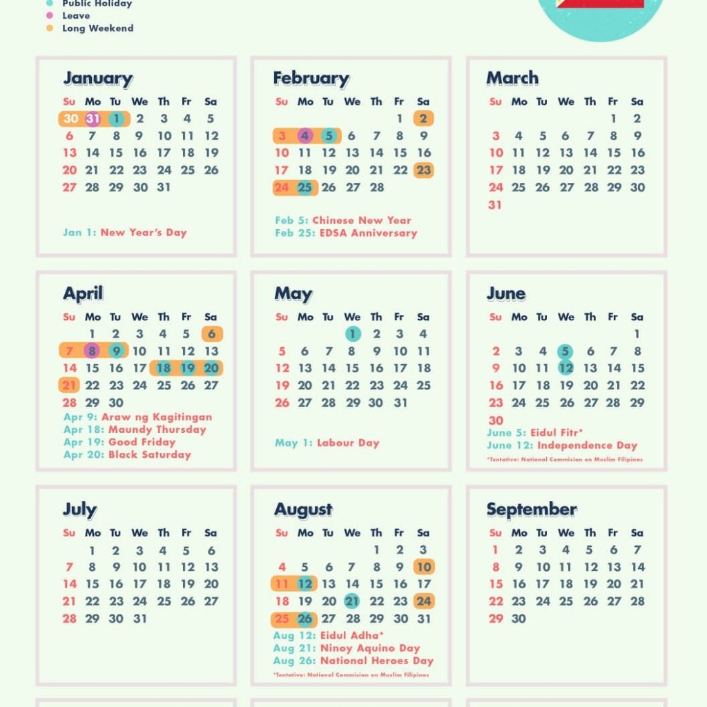 10 Long Weekends In The Philippines In 2019 With Calendar Cheatsheet