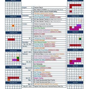 2018 19 Diocs Academic Calendar Parents Final On Ucsd 2017 18 Calendar