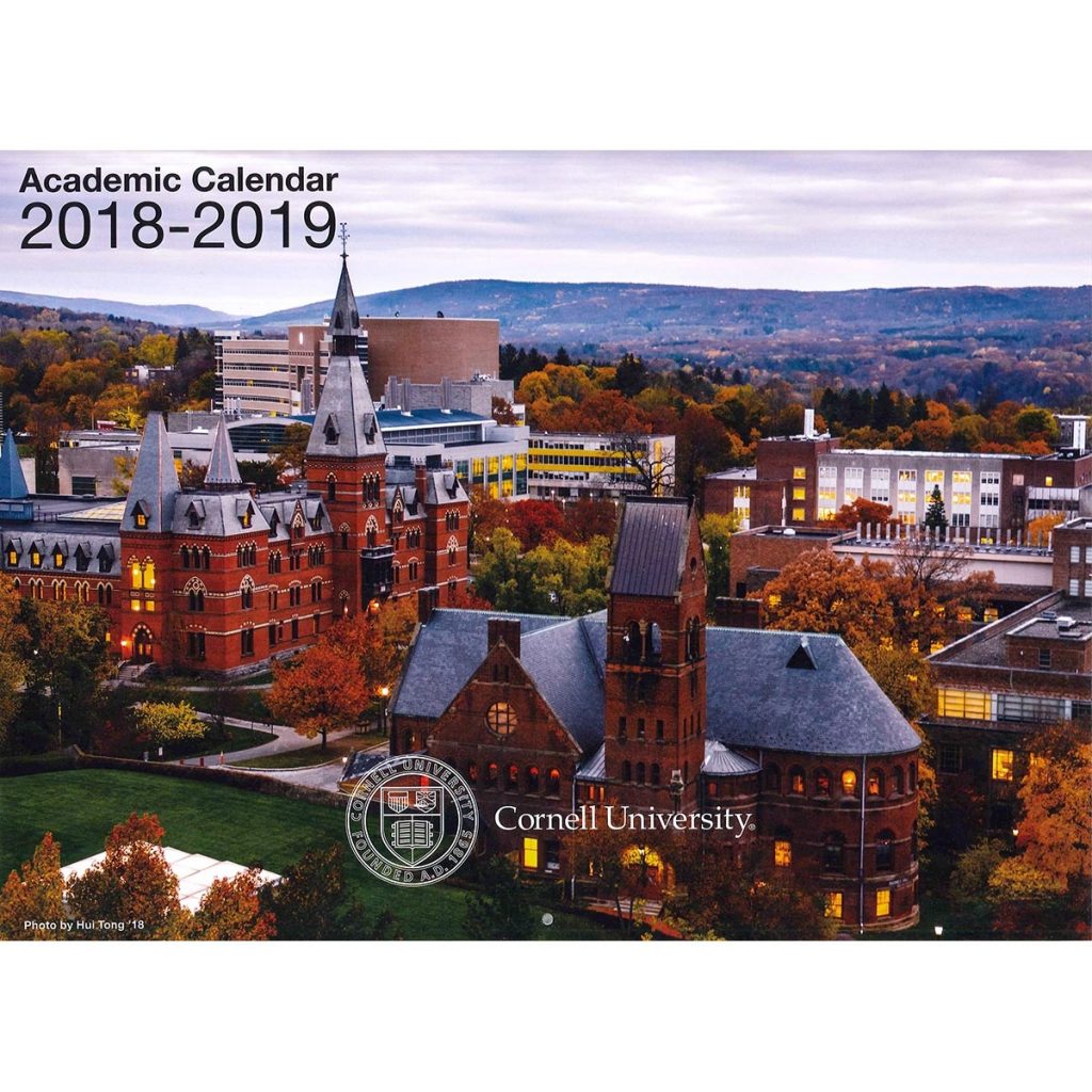 2018 2019 Cornell Academic Wall Calendar