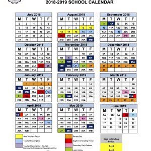 2018 2019 School Calendar