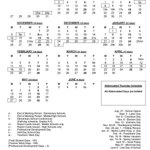 2018 2019 School Calendar