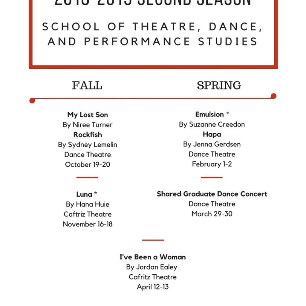 2018 2019 Second Season Announcement Umd School Of Theatre Dance