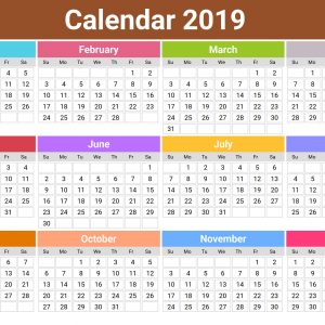 2019 Calendar Png Transparent Images Png All