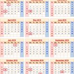 2019 Calendar With Federal Holidays Excelpdfword Templates