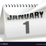 A New Years Day Calendar Turns A Page To Change Th