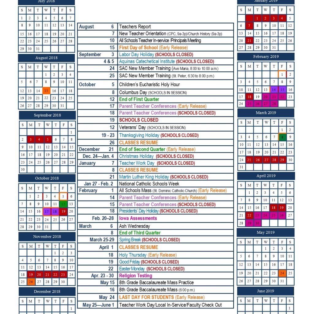 Academic Calendar