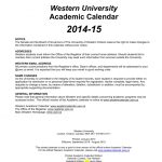 Academic Calendar University Of Western Ontario