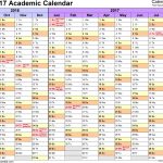 Academic Calendars 20162017 Free Printable Word Templates