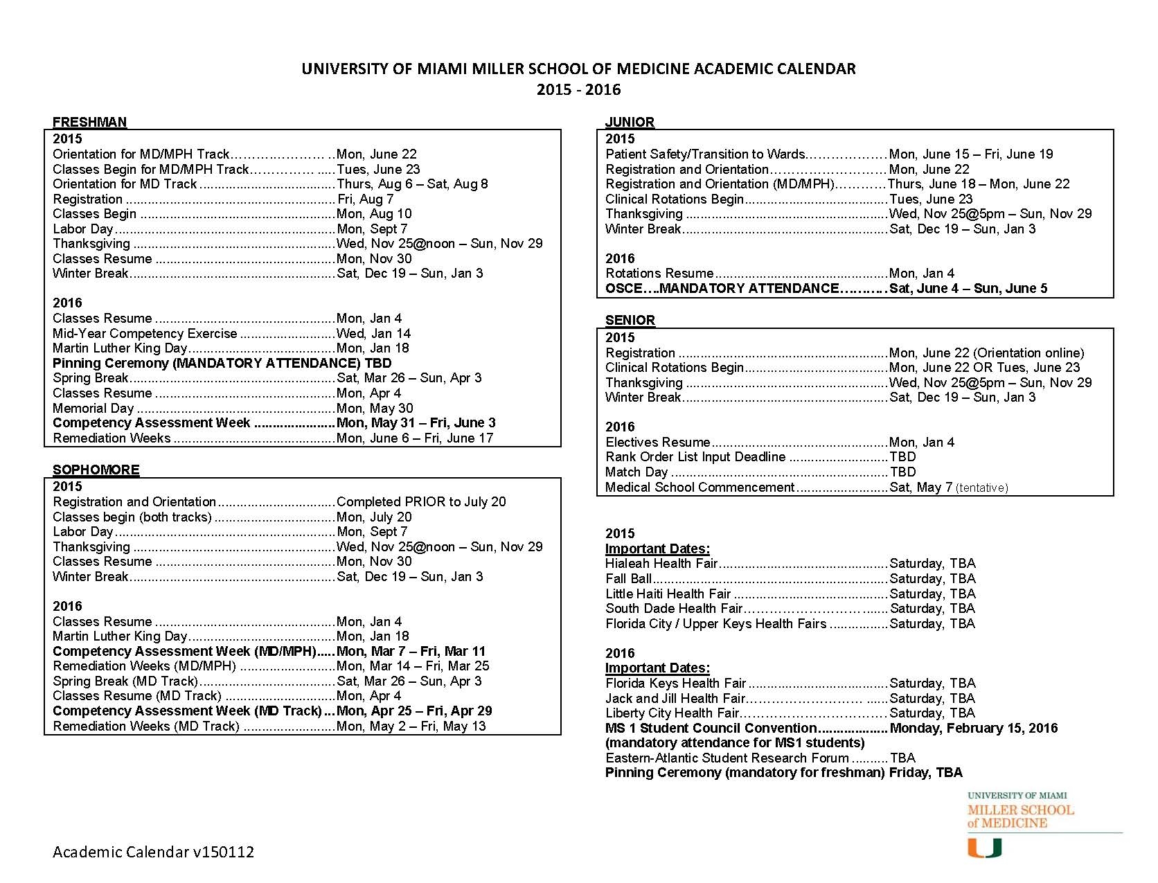 Academic Um Academic Calendar