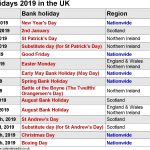 Bank Holidays 2019 In The Uk