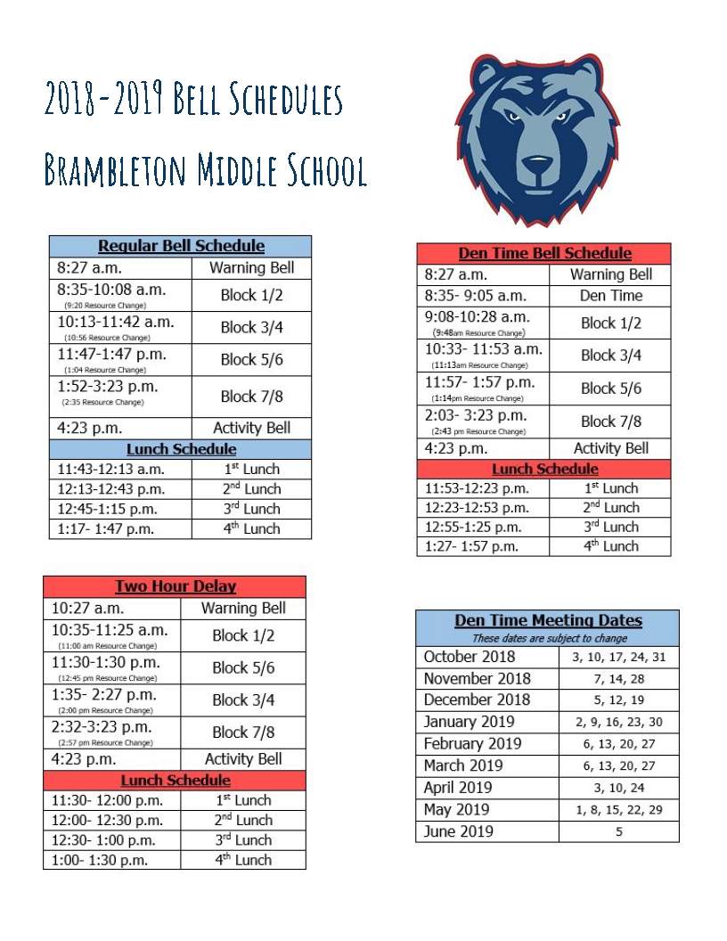 Bell Schedule