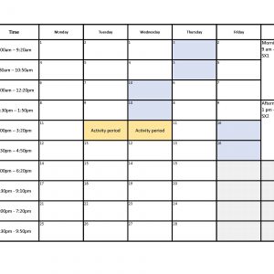 Block Schedule Bentley University