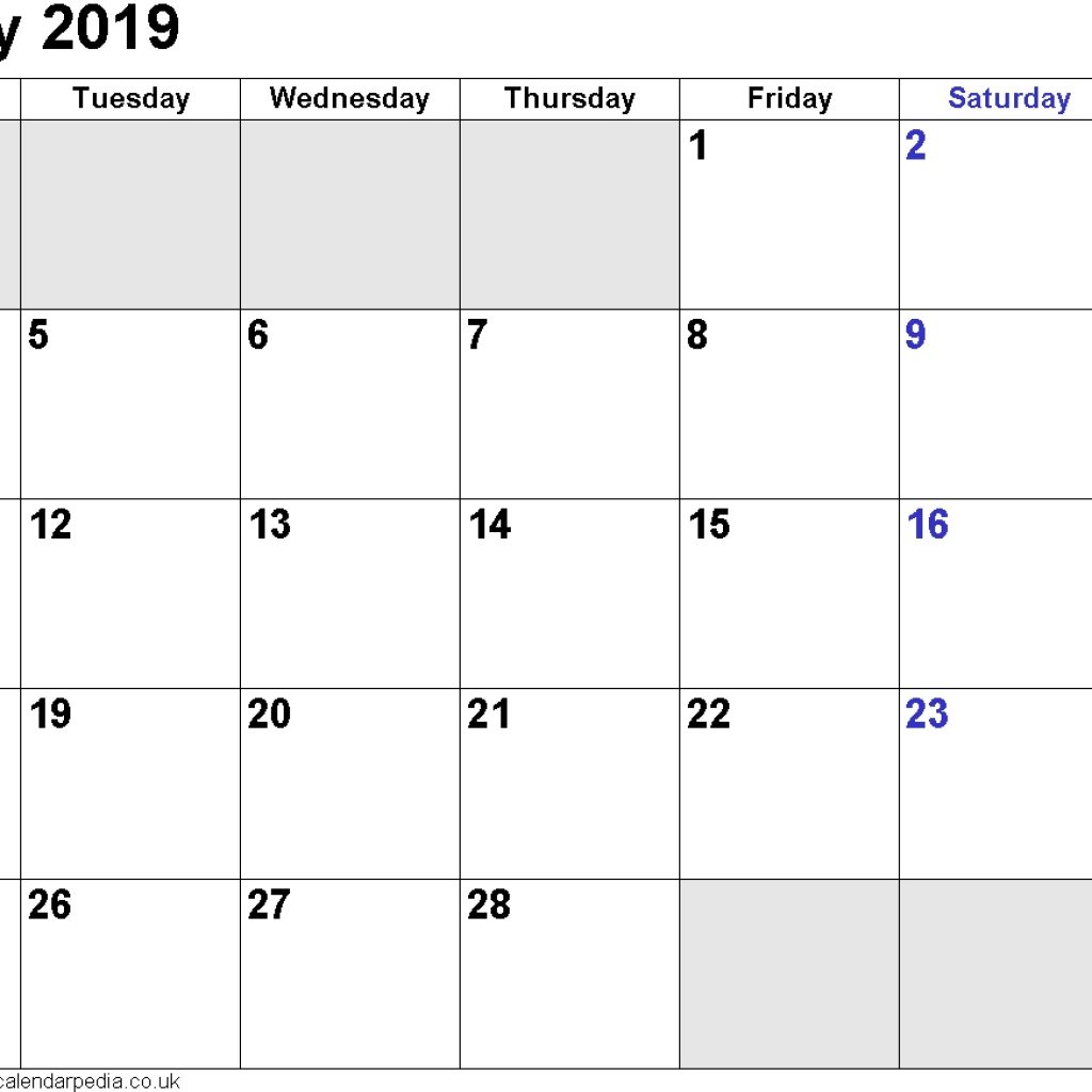 Calendar February 2019 Uk Bank Holidays Excelpdfword Templates