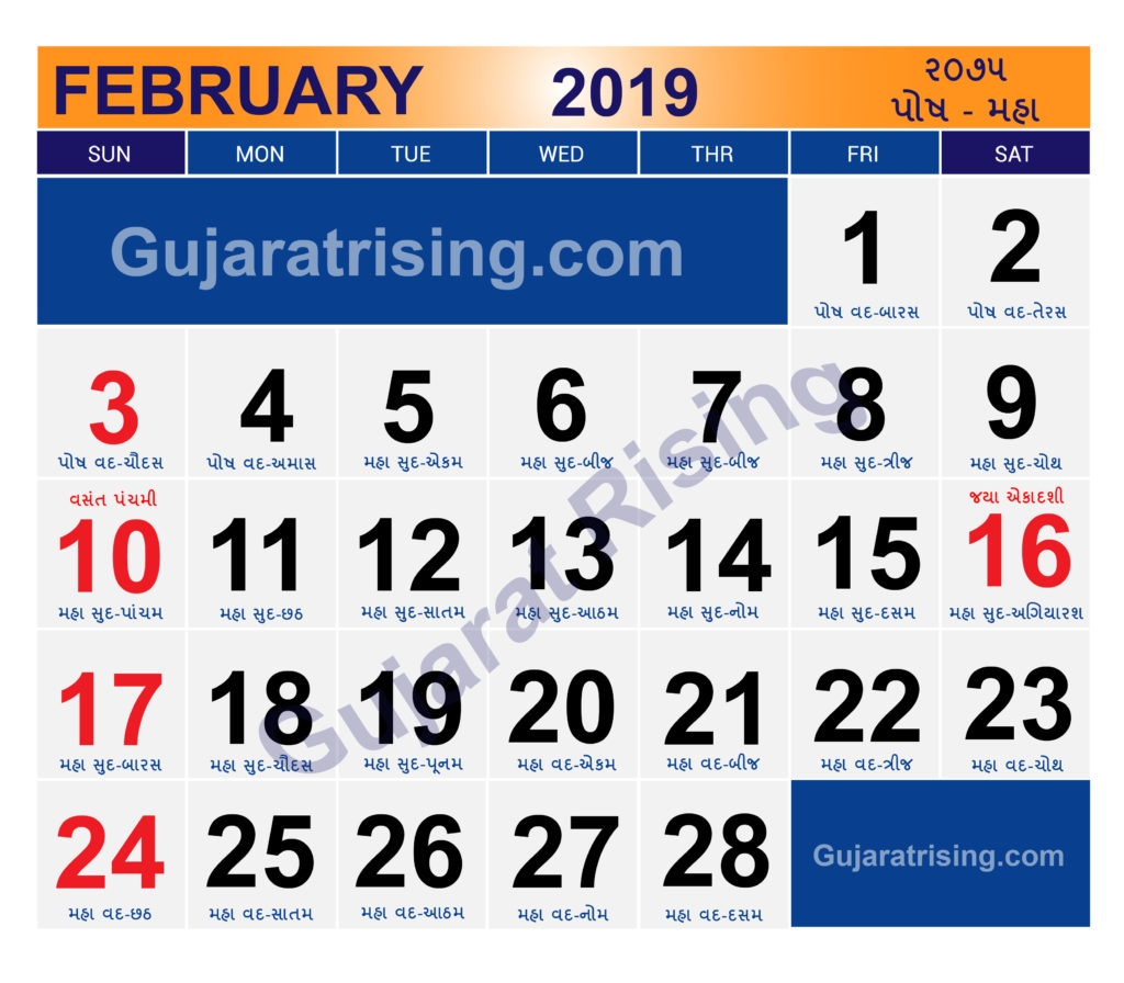 Calendar February 2019 With February Calendar India Holidays