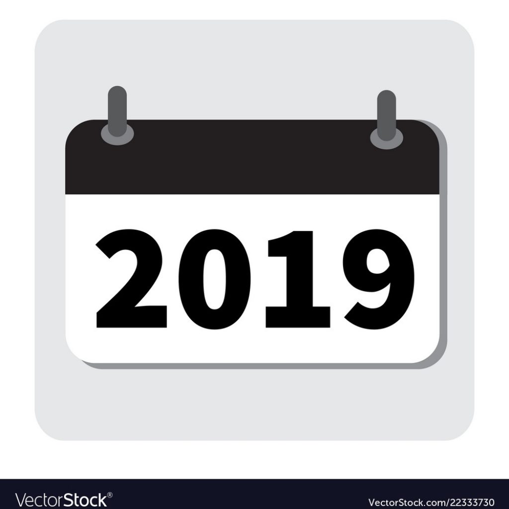 Calendar Icon 2019 New Year 2019 2019 Icon For Vector Image