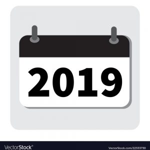 Calendar Icon 2019 New Year 2019 2019 Icon For Vector Image