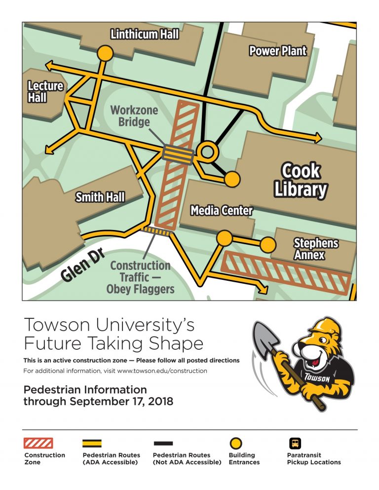 Campus Map Towson University Qualads