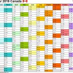 Canada Calendar 2019 Free Printable Pdf Templates