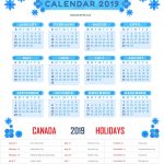 Canada Holidays Calendar 2019 Templates Printable Bank Public