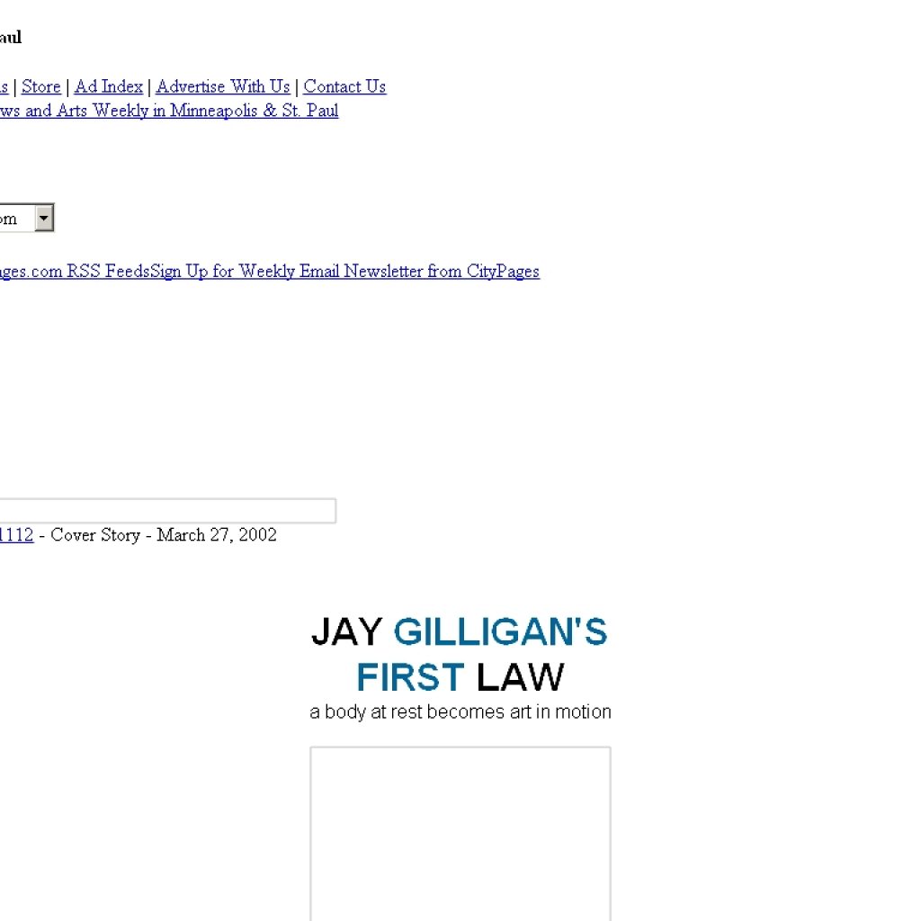 City Pages Jay Gilligans First Law