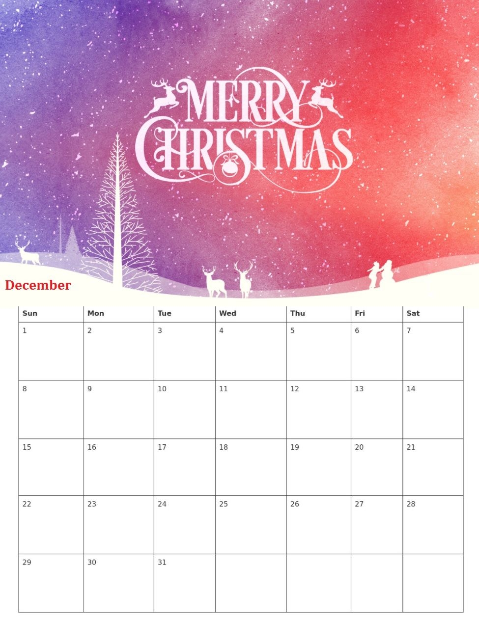 Cute December 2019 Christmas Calendar Calendar 2018 Pinterest