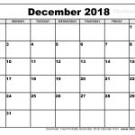 December 2018 Calendar Waterproof Calendar Template Printing