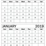 December 2018 January 2019 Calendar Printable