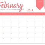 Decorative February 2019 Cute Calendar February 2019 Calendar