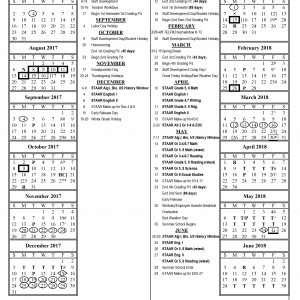 District Calendar 2017 18 Gregory Portland Independent School