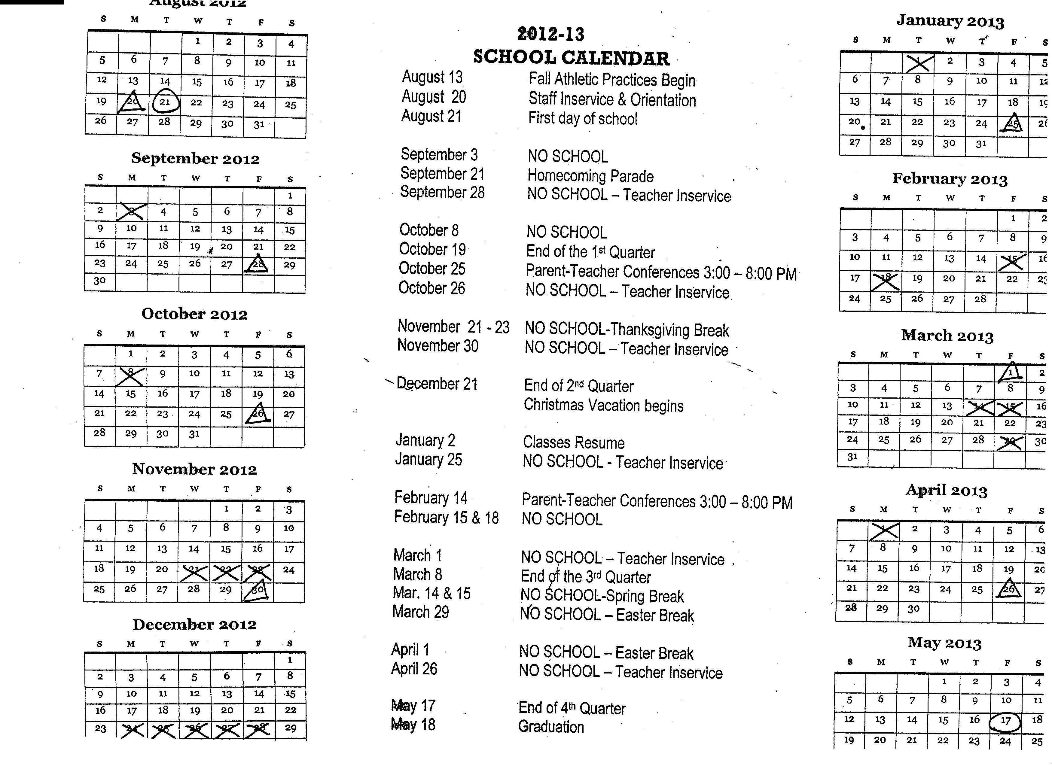 District Calendar 