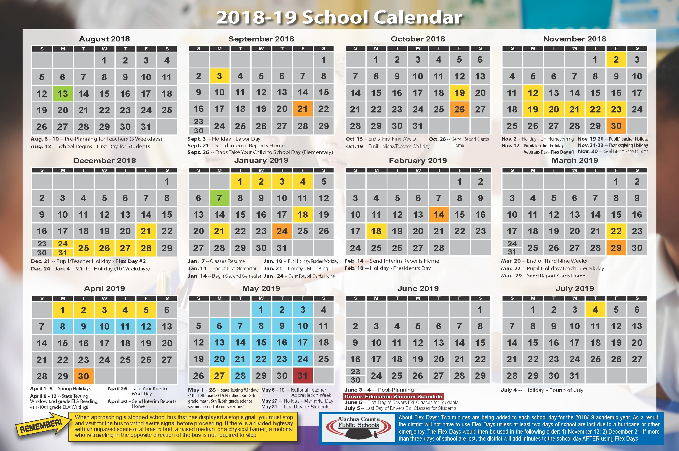 District Overview School Calendars