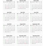 Download Blank Calendar 2019 12 Months On One Page Vertical