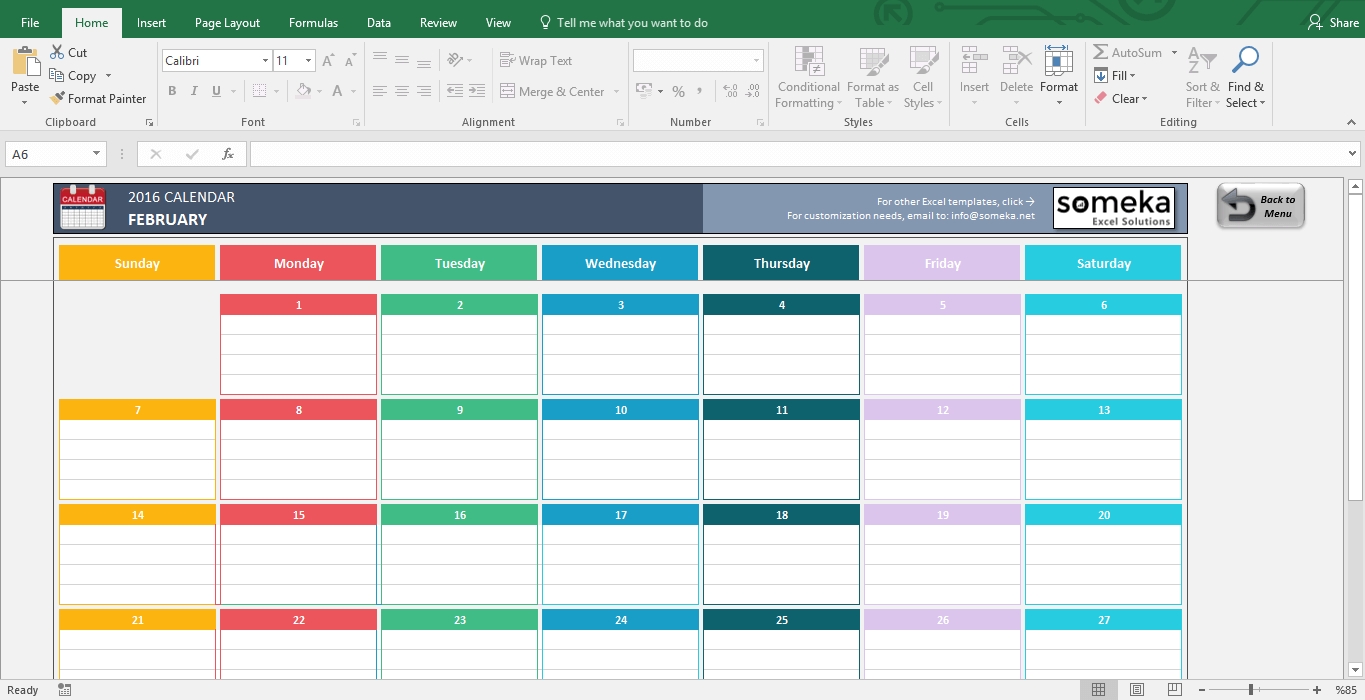 Excel Calendar Templates Download Free Printable Excel Template 