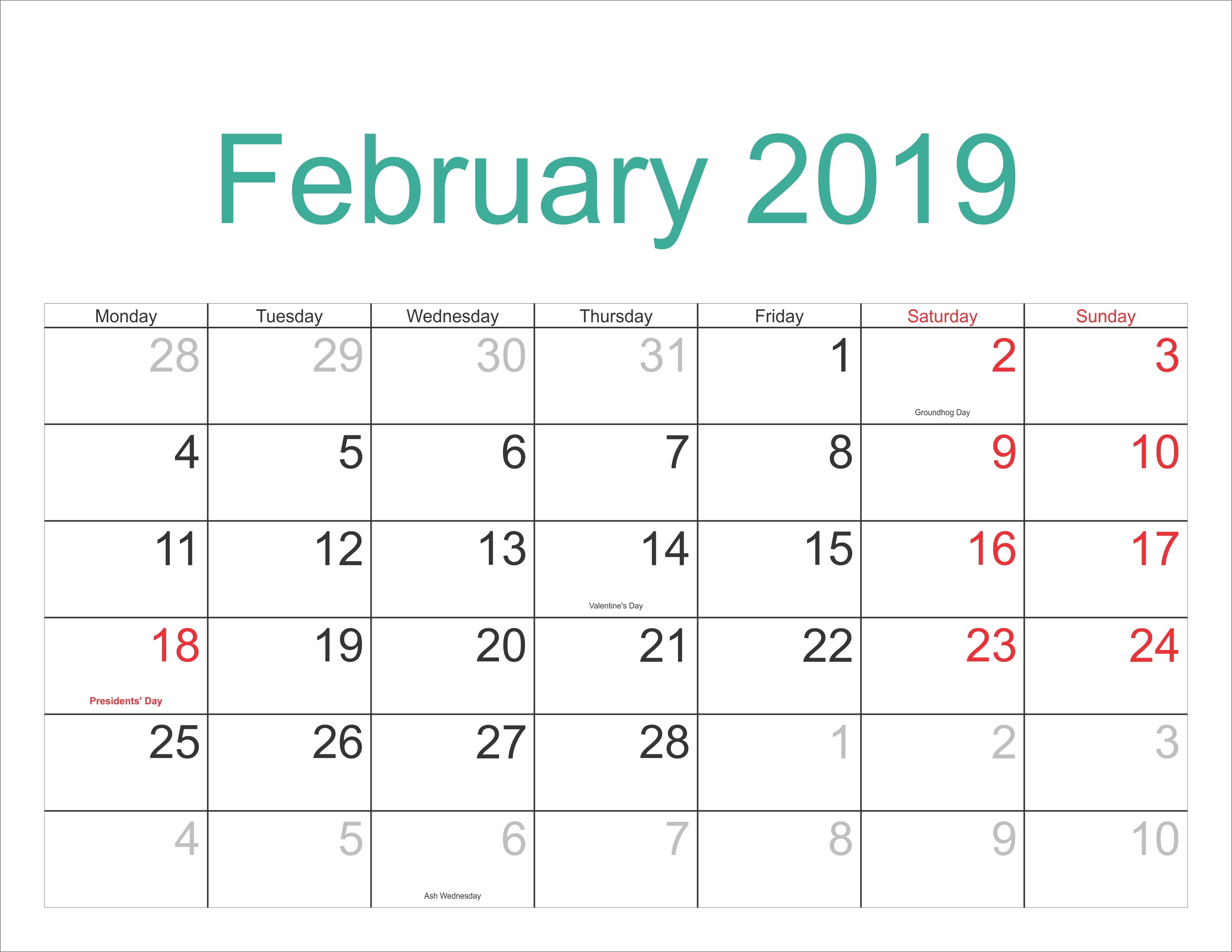 February 2019 Calendar Malayalam Calendar Format Example