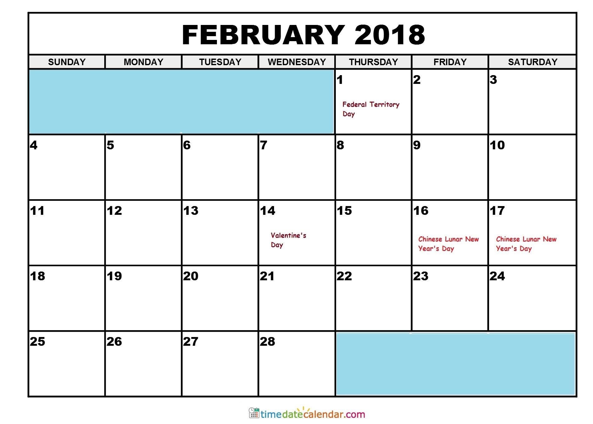 February 2019 Calendar Malaysia Calendar Format Example 