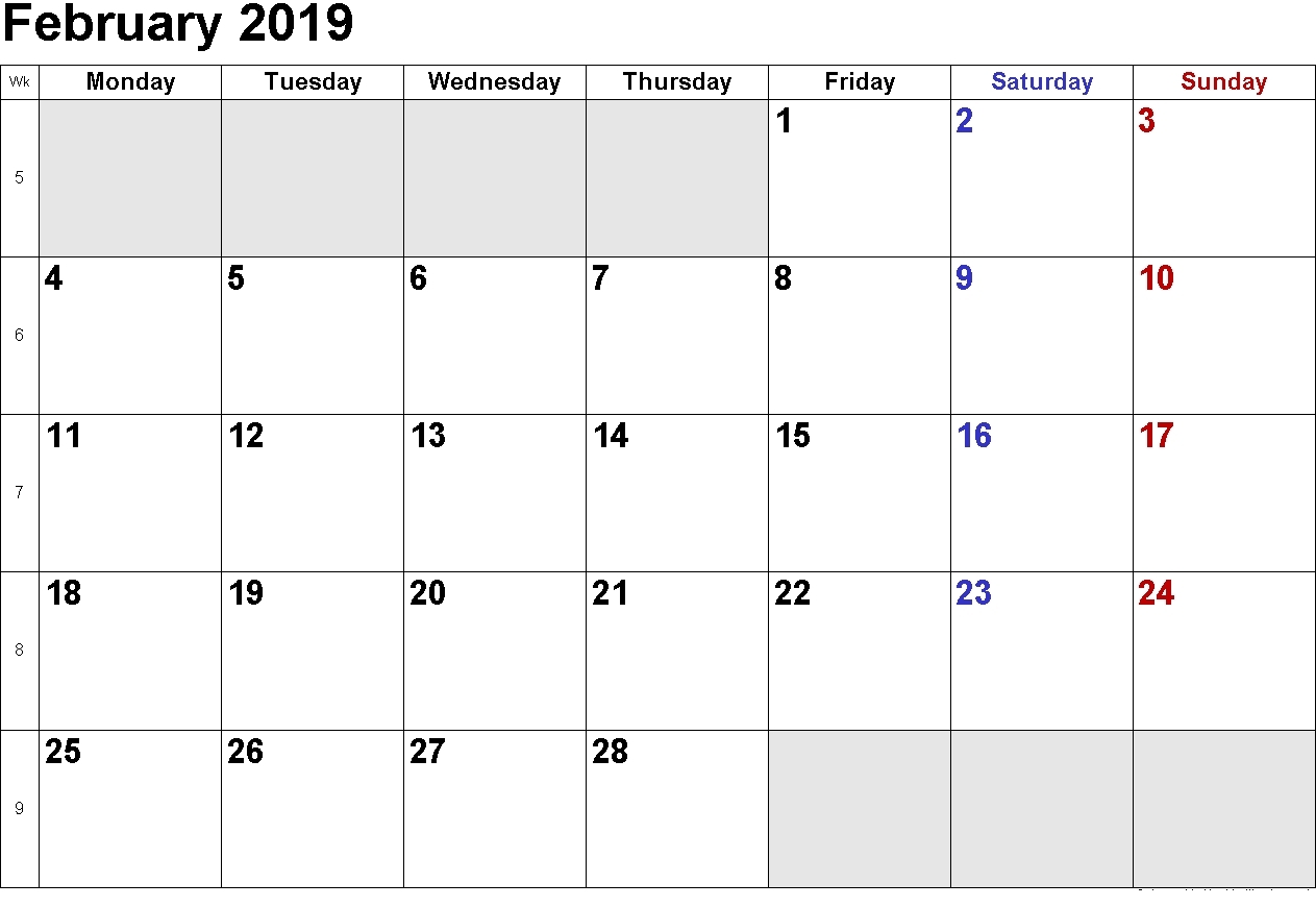 February 2019 Calendar Singapore Calendar Format Example