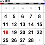 February 2019 Calendars For Word Excel Pdf