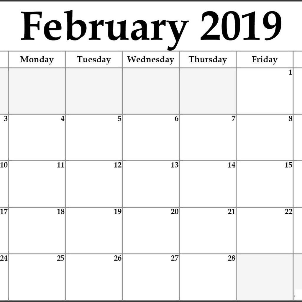 February Calendar 2019 Manage Work February Calendar 2019 Manage