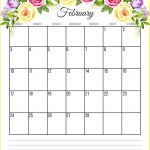 Floral February 2019 Calendar Monthly Templates Free Download Hd