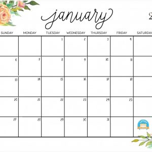 Free Cute Printable Calendars 2019 Printable January 2019 Calendar