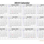 Free Download Printable Calendar 2019 In One Page Clean Design