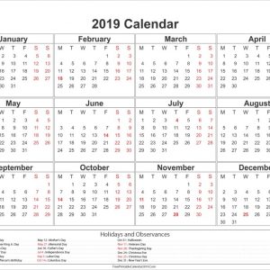 Free Printable Calendar Templates 2019 With Indonesia Holidays