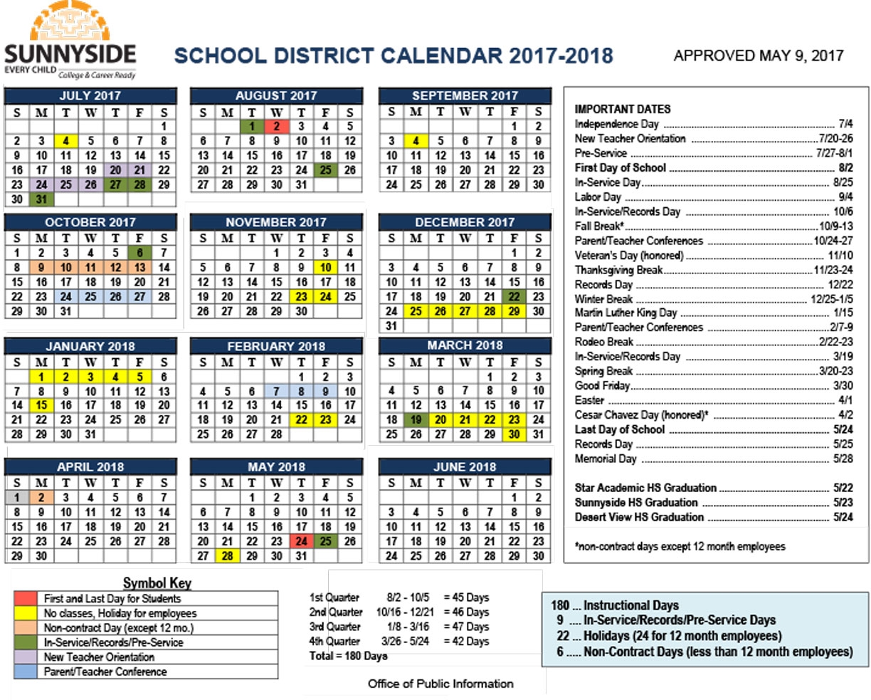 Fresno Unified School District Calendar 2017 2018 Bazga