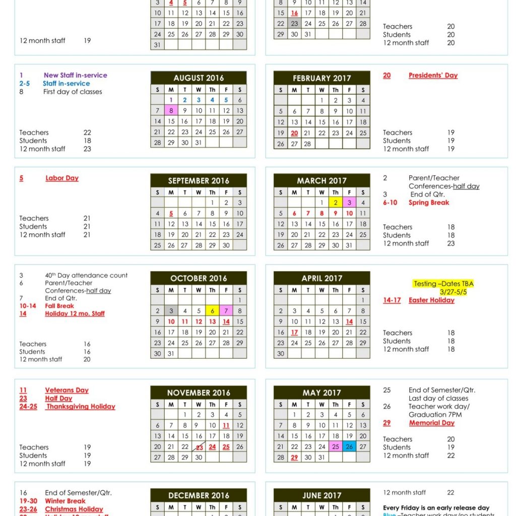 Fresno Unified School District Calendar Acquit 2019