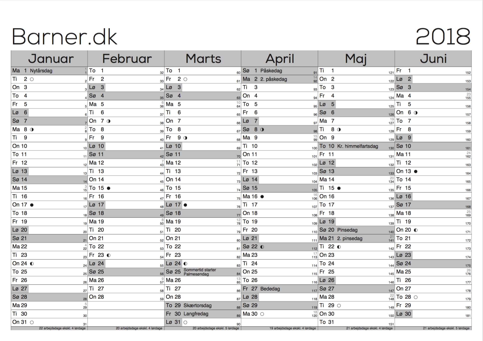 Gratis Kalender 2018 Pdf Archives Barnerdk 