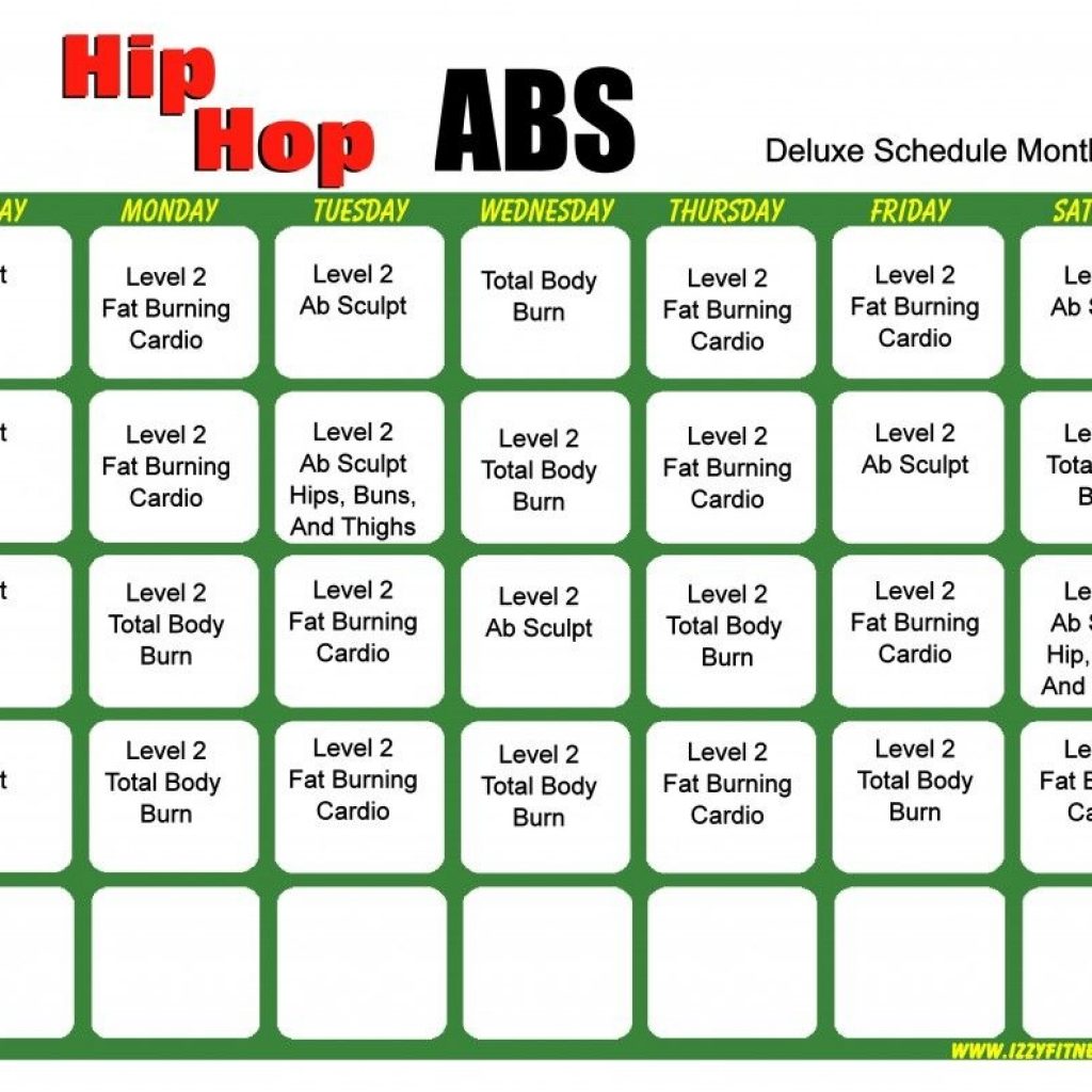 Hip Hop Abs Schedule Deluxe Month 2 Projects To Try Pinterest